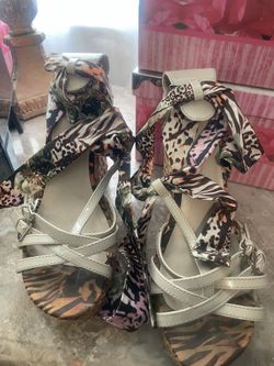 Multi Color Wedge Samdals