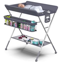 Babylicious Baby Portable Changing Table - Foldable Changing Table With Wheels