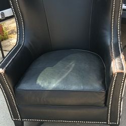 Large Cushioned Chair With Cow Print Needs Some Upholstery In Places See Pictures  $60 Or Best Offer 