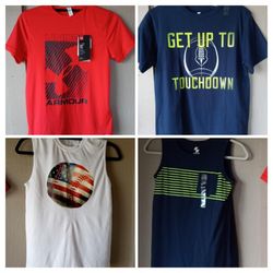$10 FOR ALL 4 BRAND NEW BOYS'  SIZE 10/12 TOPS