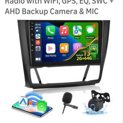 EKAT Android Car Stereo for BMW 1 Series E87 E81 E82 E88 2008-2012 (Auto A/C) - 2+64G Wireless Carplay & Android Auto - 9 Inch Touch Screen Radio with