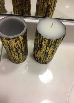 Blk and gold candle one led