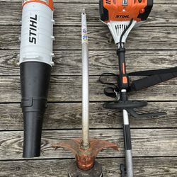 Stihl KM 131r (two attachments)