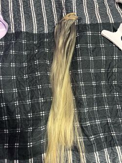 5 piece of extension human hair blonde