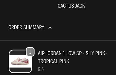 Jordan 1 Retro Low OG SP Travis Scott Sail Tropical Pink