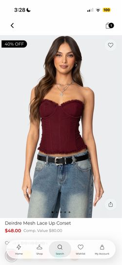 Edikted red corset top