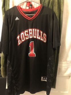 2XL Derek Rose Los Bulls Adidas Vneck Jersey