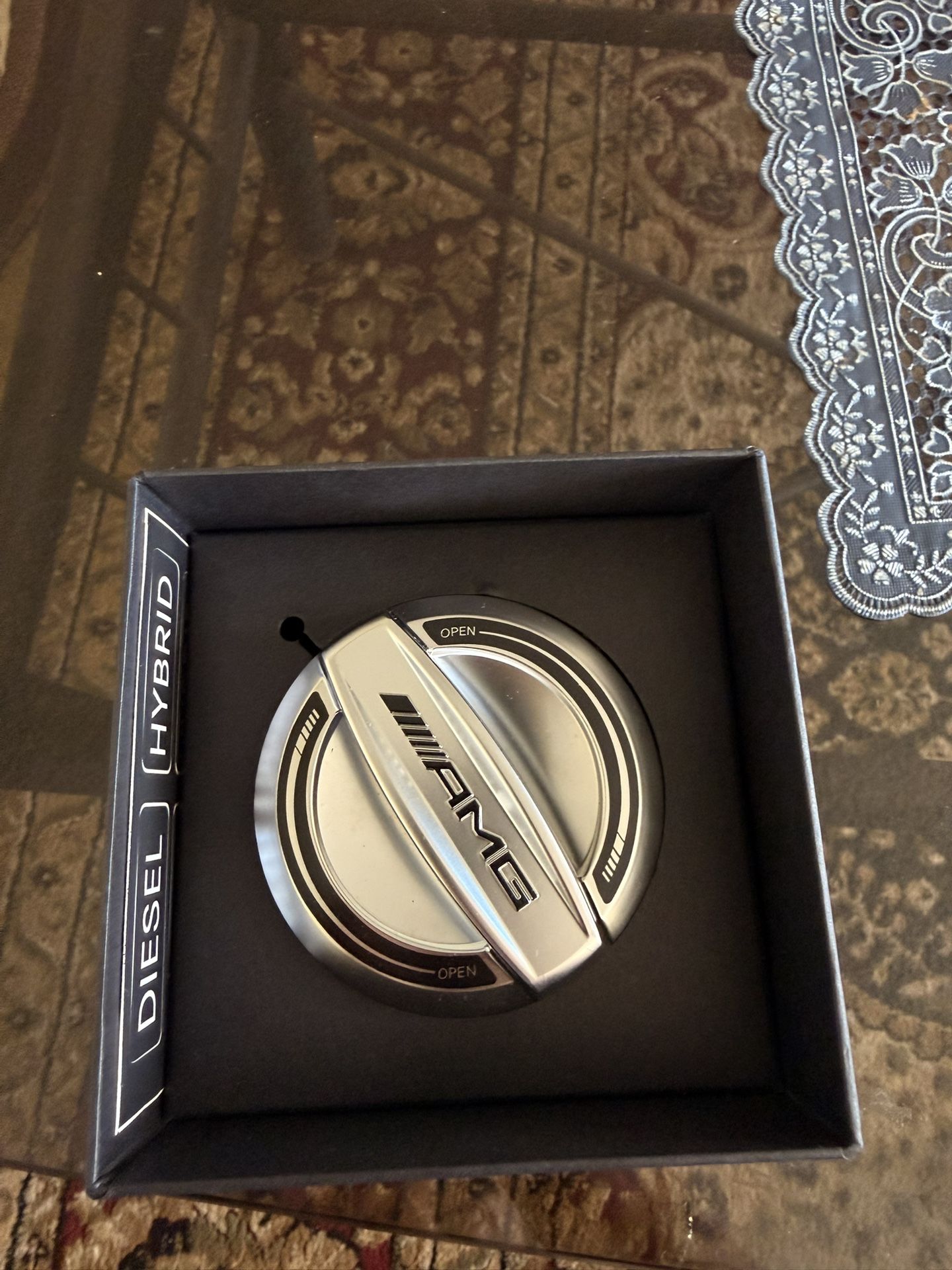 Genuine Mercedes Benz AMG Edition 55 Fuel Tank Filler Gas Cap Cover Matt Chrome