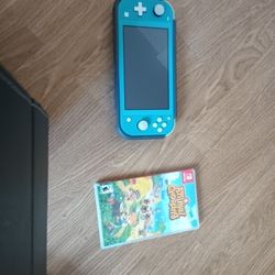 Nintendo Switch Lite Teal With Animal Crossing New Horizons No Charger