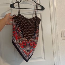 ADJUSTABLE SCARF BANDAU TOP 