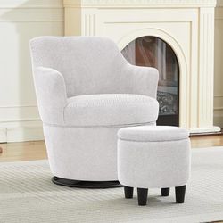Swivel Accent Chair And Ottoman 