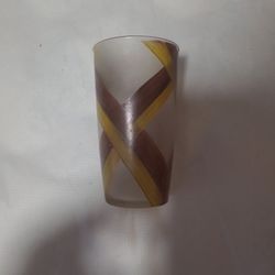 Brown/Yellow Frosted Glass Ware