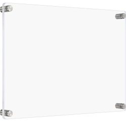 CREHNIL Large Hanging Blank Clear Acrylic Dry Erase Board for Wall Mount Non Magnetic Floating 18x24 Inches Useful Office School Family (18 * 24, Clea