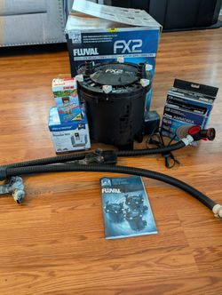Fluval Fx2 used in good condition with box and extra accessories.