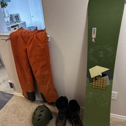 Burton Snowboard, K2 Boots, Helmet, Bibs