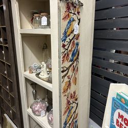 Lovely Unique Narrow Bird Tapestry w/ Brass Ends
