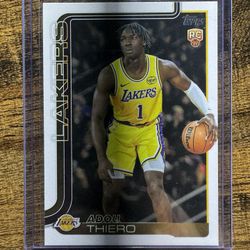 Topps 2025 Adou Thiero Rookie #236 Los Angeles Lakers NBA Trading Card