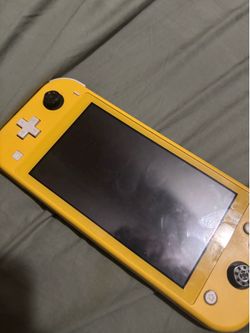 Yellow Nintendo switch lite