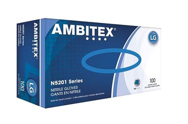 Ambitex Large Blue Nitrile Gloves (Per Box)