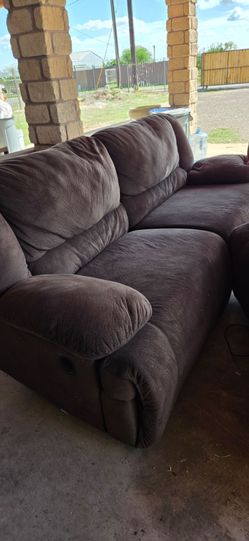 Brown sofa and love seat  recliners