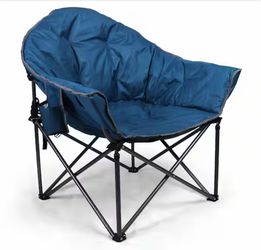 Folding Moon Camping Chair Heavy-Duty Saucer Chair With Carrying Bag