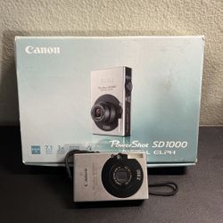 Canon PowerShot SD1000 Digital ELPH Camera 7.1MP Compact With Battery READ DESC