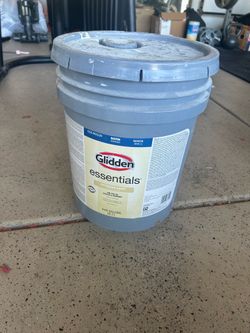 5 gallon Glidden Satin white exterior paint