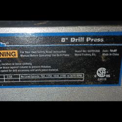 8 Inch Drill Press