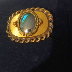 Vintage Gemstone Cowboy Belt Buckle 
