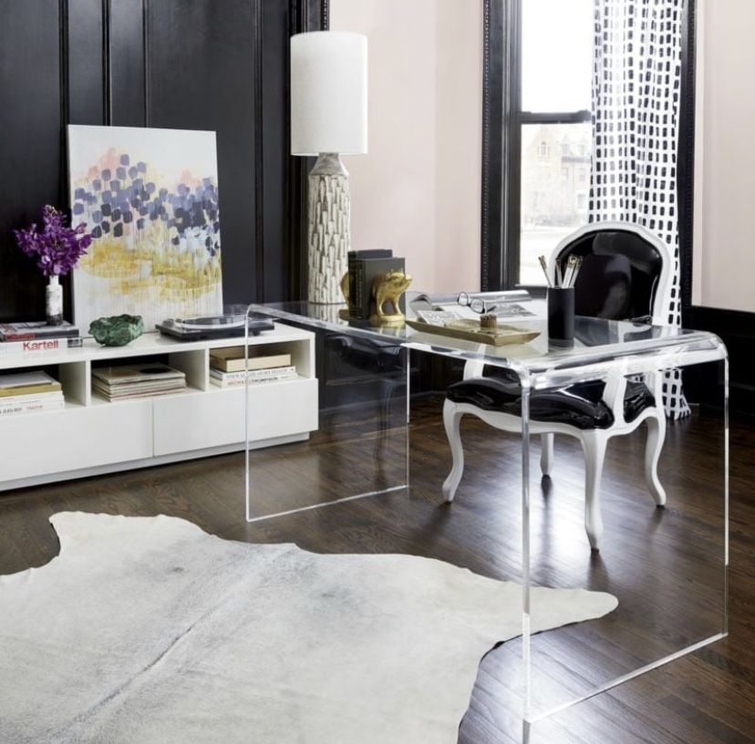 Cb2 Acrylic Desk Console Dinning Table Kitchen Table Makeup Table Dressing Table Vanity Table