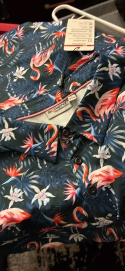 Gorenzi Tropical Flamingo Button-Up Shirt