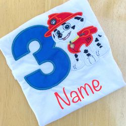 Paw Patrol Marshall Custom Birthday Shirt
