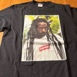 Supreme Buju Banton Black Tee Size Med