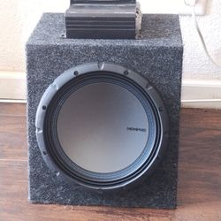 Subwoofer And Amplifier Complete System Everything Works Perfectly No Problems At All Super Bass Look At All The Pictures Subwoofer Is Brand New 