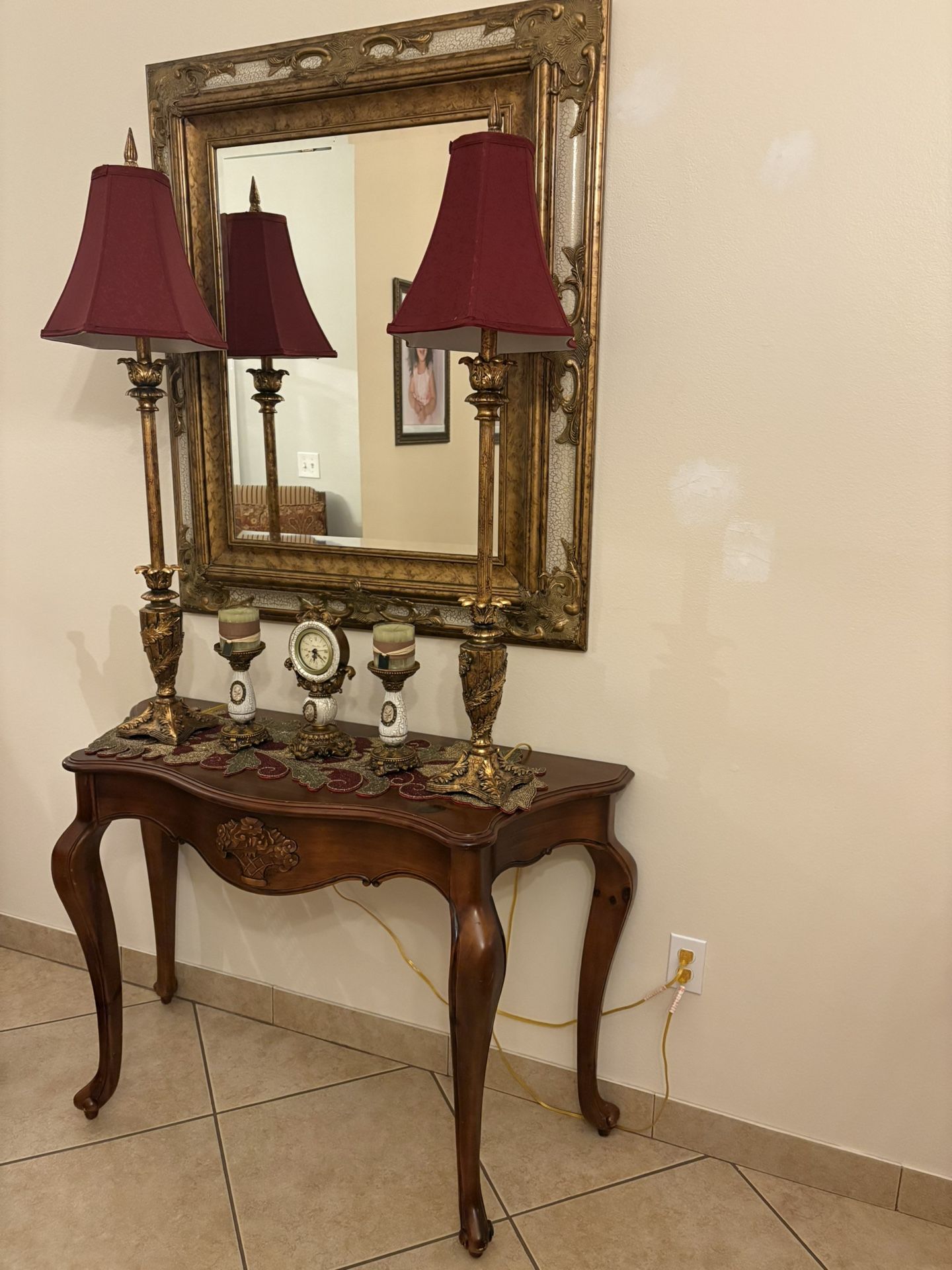 Console Table With Accessories Included