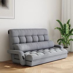 6-Position Convertible Sleeper Sofa with USB – Foldable Love Seat Bed for Small Spaces, Comfy Couch for Living Room, Bedroom & Dorm