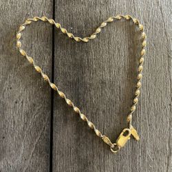 Italian Gold Tone Over Silver Bracelet