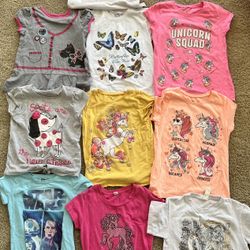 Lot Of 10 Girls T Shirts Size 5-8