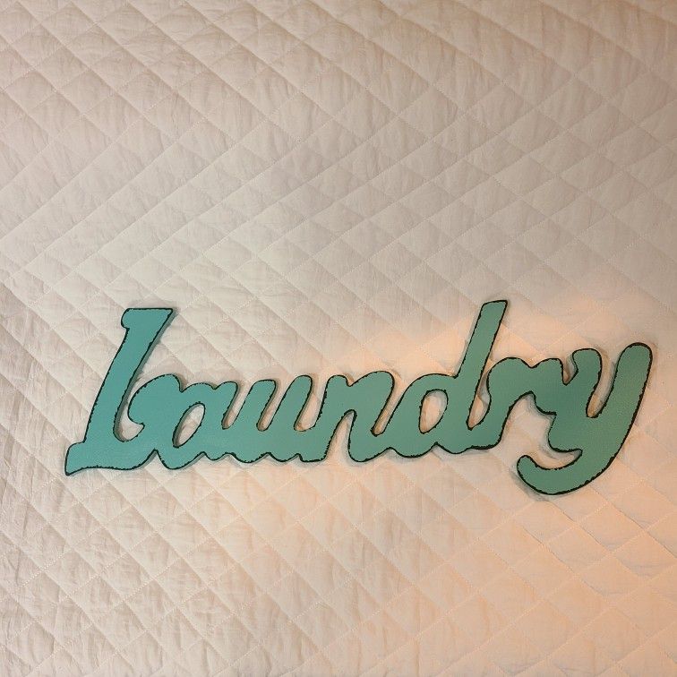 Turquoise Laundry Sign