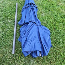 9ft Patio Umbrella With Crank And Tilt Blue New