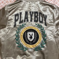 Playboy Lettermen Jacket, Medium, Gold