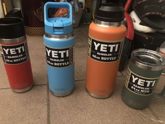 ASSORTED YETI BOTTLES//MUGS//TUMBLERS//RAMBLERS//JUGS