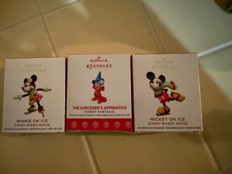Hallmark Keepsake Disney Christmas Ornaments Set of 3