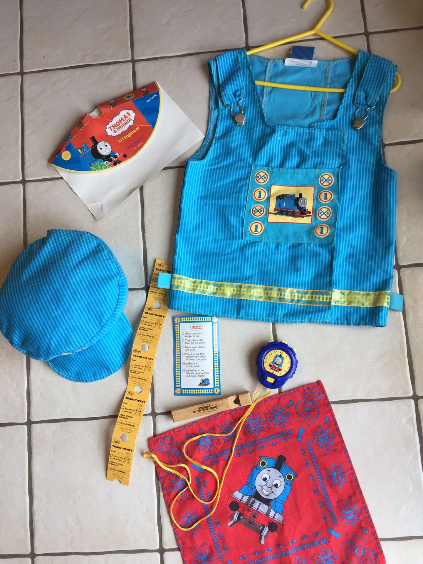 Thomas & Friends Li’l Engineer Outfit Costume w/ Accessories pictured
