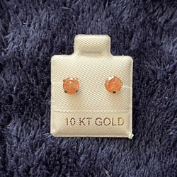 Orange Diamond Earrings 