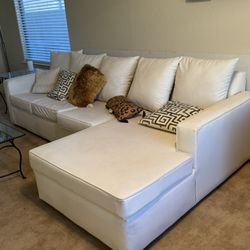 Sectional White Leather Sofa