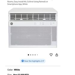 GE 12,000 BTU/HR Room Air Conditioner