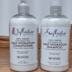 SHEA MOISTURE SHAMPOO AND CONDITIONER (13FL OZ )