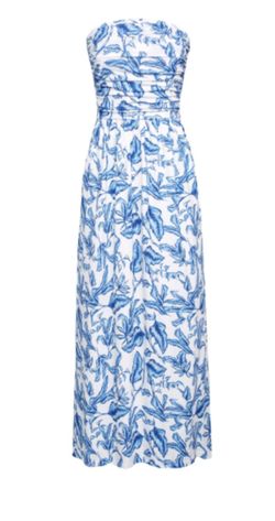 GRACE KARIN Women's Summer Bohemian Floral Printed Strapless Beach Party Long Maxi Dress