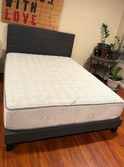 Upholstery Queen Size Bed- Mattress